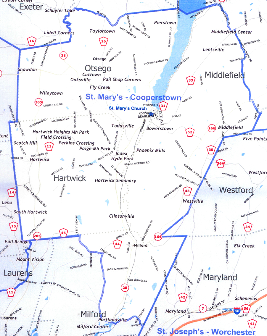 Boundaries St. Mary’s Our Lady of the Lake